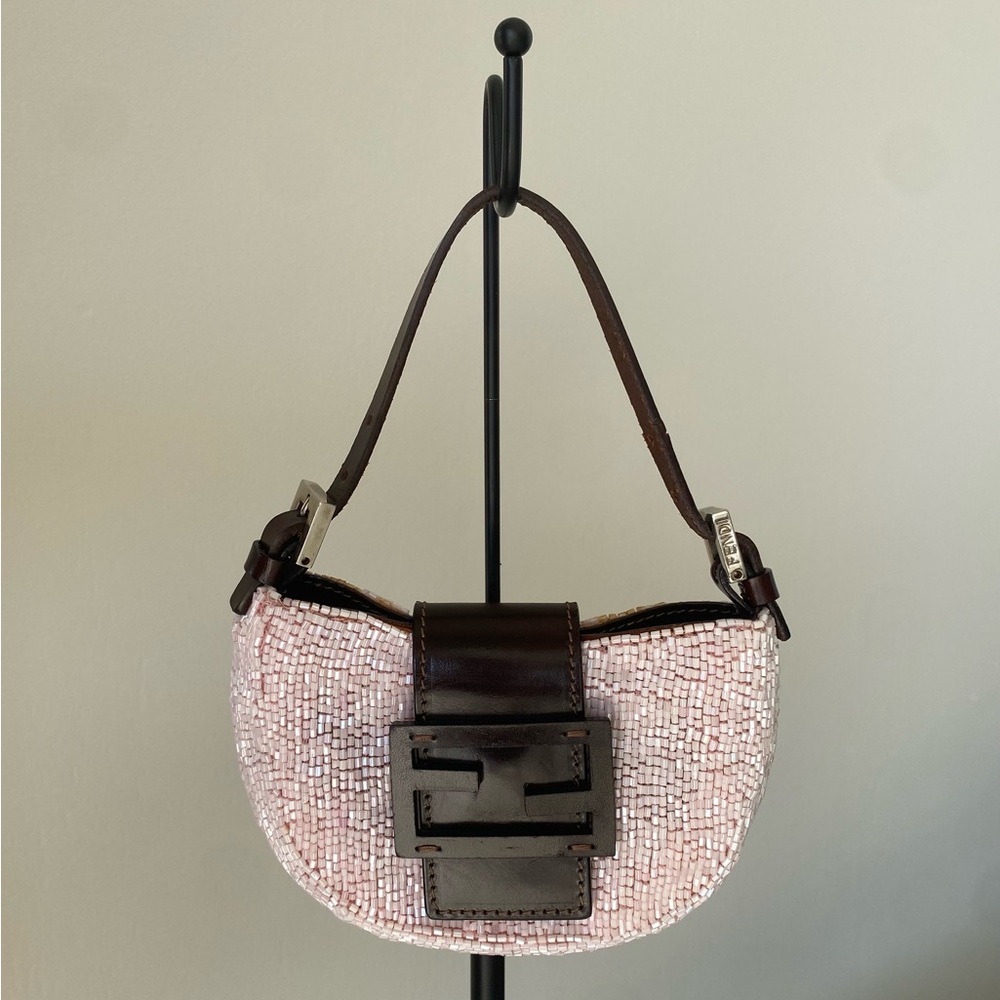 Jaw dropping Vintage 1999 Fendi Beaded Croissant